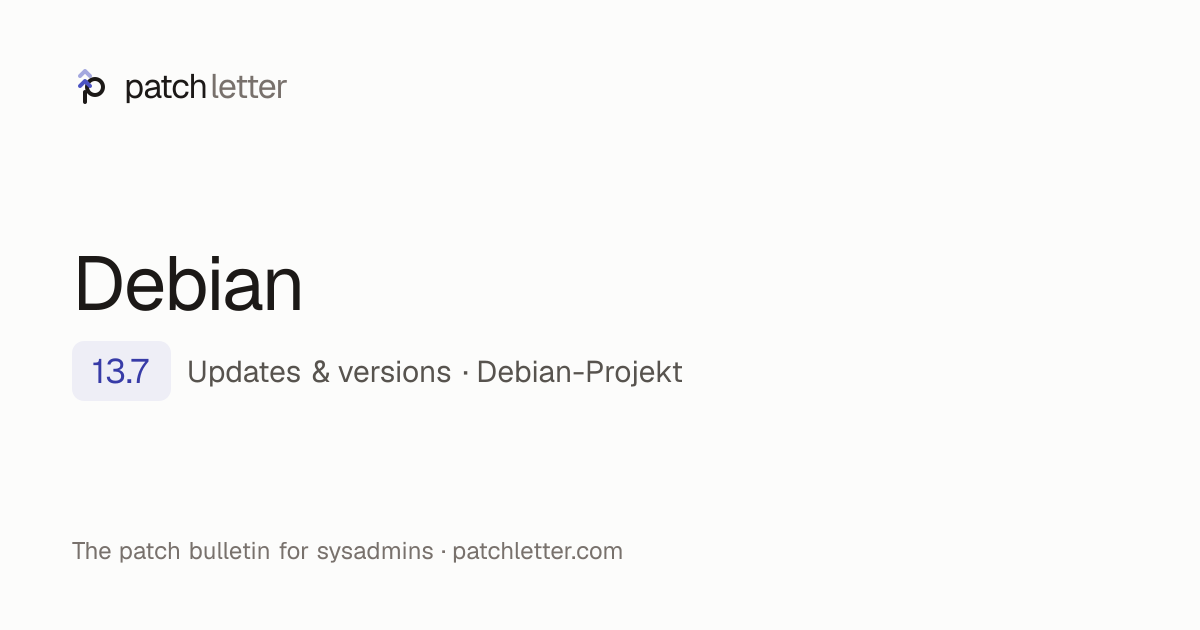 Debian: latest version & changelog — patchletter